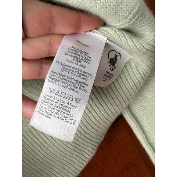 NWT Madewell Women's Cashmere Button-Front Cardigan Sweater Pale Green Size XXS - Picture 9 of 10